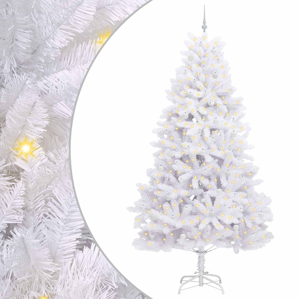 Sapin de noël artificiel à branches articulées blanc 270 cm