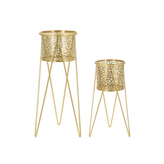 Lot de 2 cache-pots sur pieds