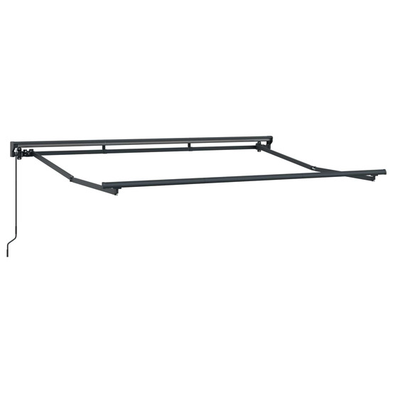 Cadre de auvent manuel réglable anthracite 3,5 x 2 m acier