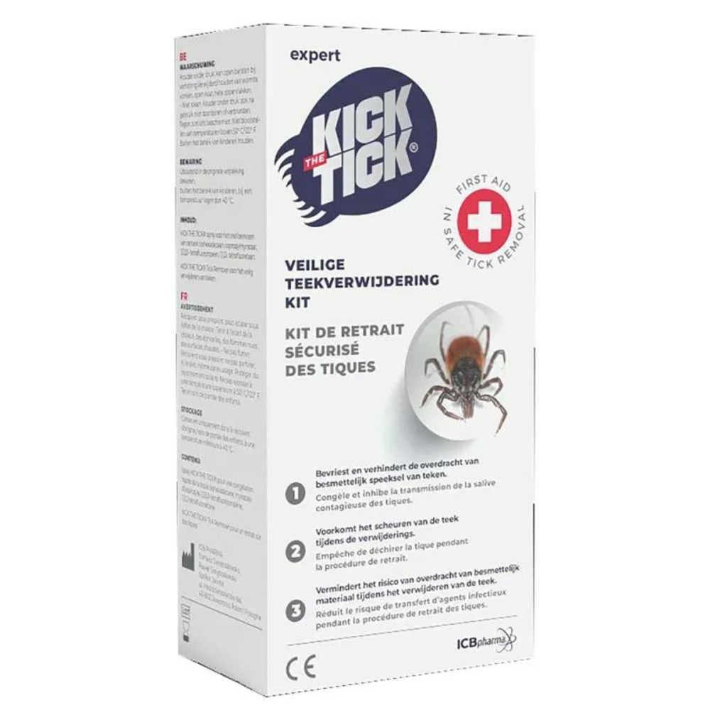 Kit de retrait pour tiques spray 40 utilisations pince tire-tique