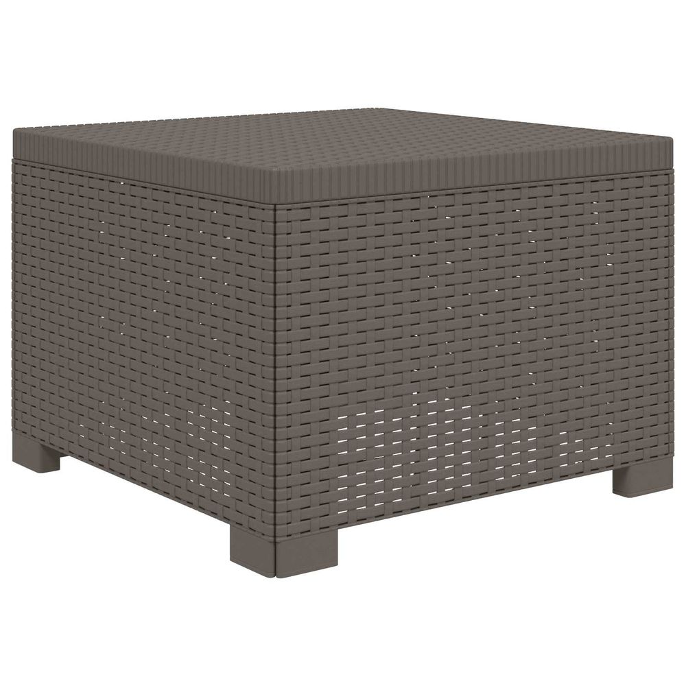 Canapé de jardin 1 place look rotin pp gris clair