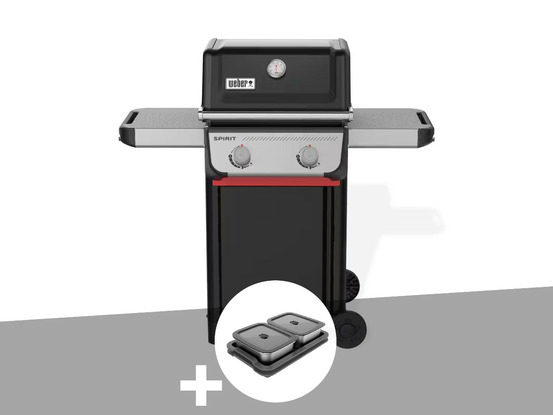 Barbecue à gaz spirit e-210 + kit de préparation et de service