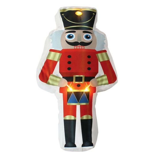 Coussin déco de noël 3d led