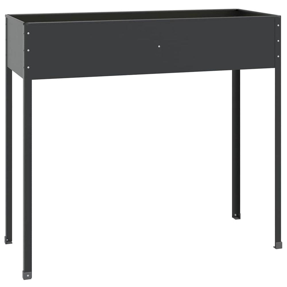 Jardinière anthracite 100,5x40,5x90 cm acier galvanisé