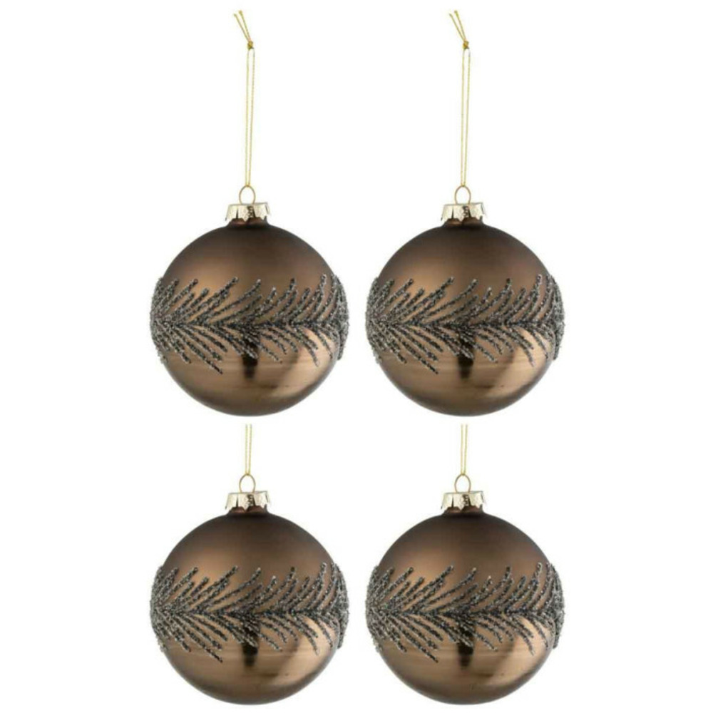 Lot de 4 boules de noël 