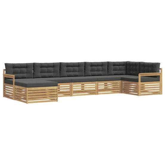Ensemble de canapés d'extérieur 7 pc blanc et anthracite