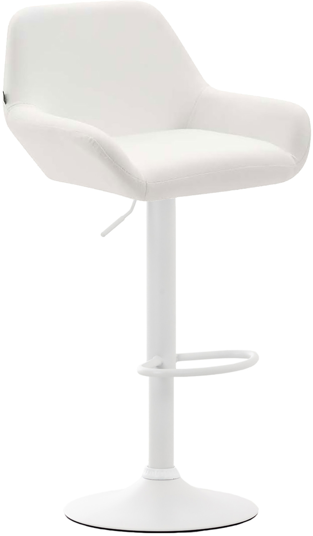 Lot de 2 tabourets de bar braga simili cuir blanc