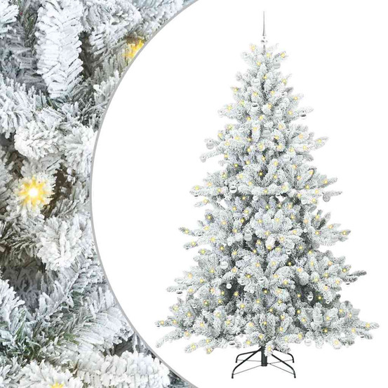 Sapin de noël artificiel à branches articulées blanc 240 cm pvc