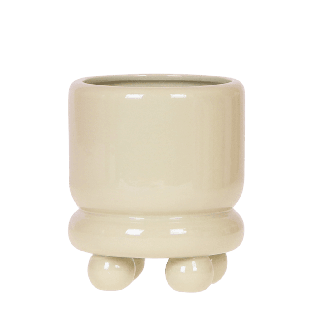 Cache-pot dotty vert - ø9 cm x h12 cm