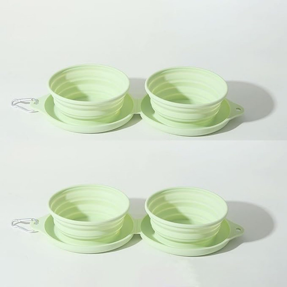 Lot de 2 gamelles pliables pour chien de voyage dtopbuyage