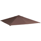 Toile de rechange pour pavillon tonnelle tente 3 x 3 m polyester haute densité 180 g/m² revêtement pa anti-uv chocolat