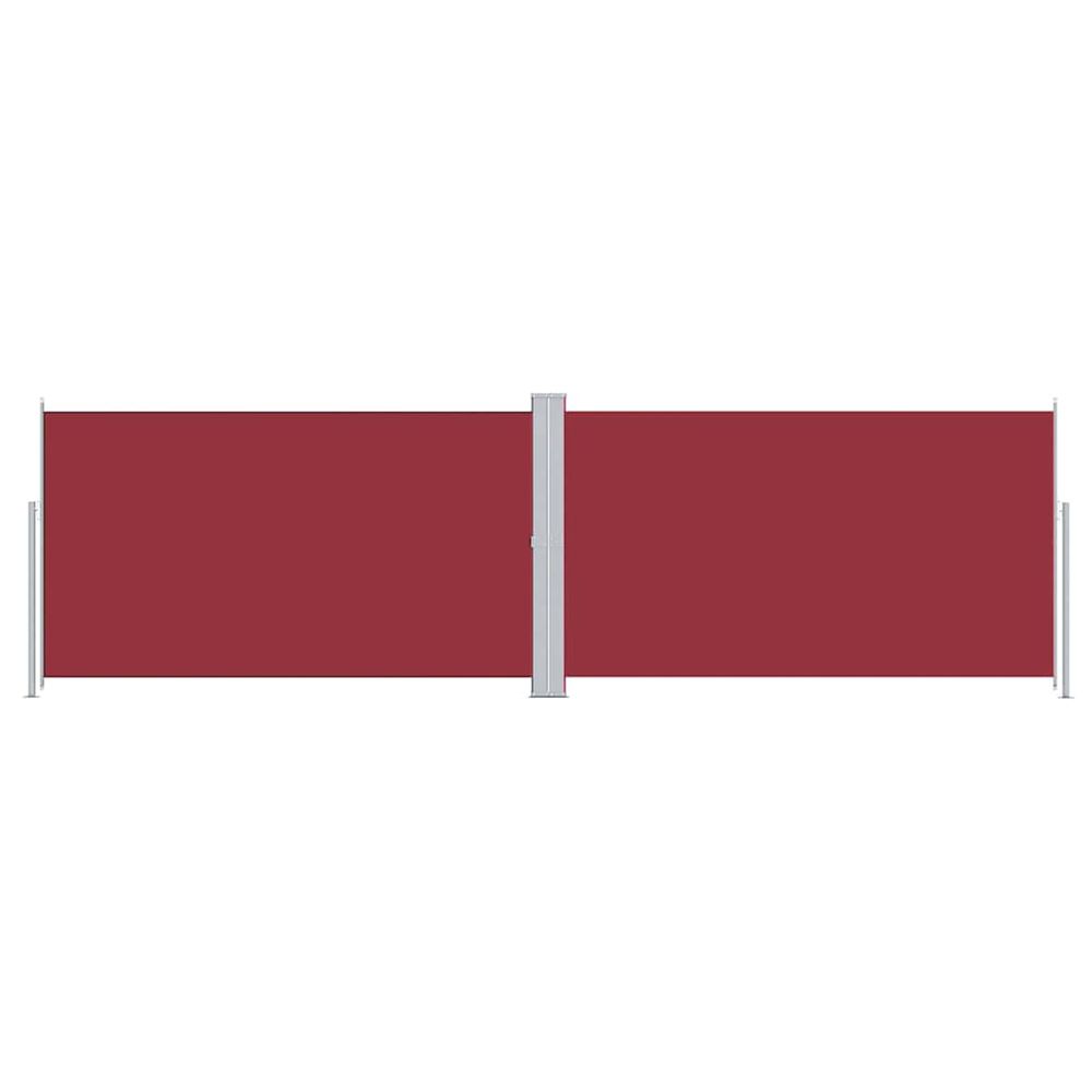 Auvent latéral rétractable rouge 180x600 cm