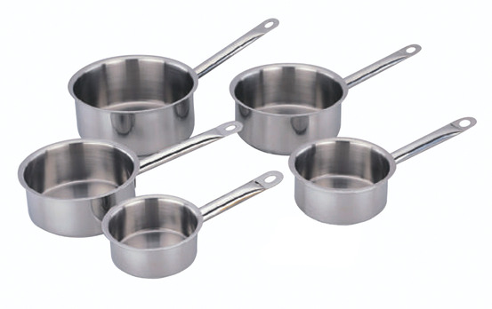 Serie 5 casseroles de ø12 a 20cm - ligne professionnelle - inox 18/10 - baumalu