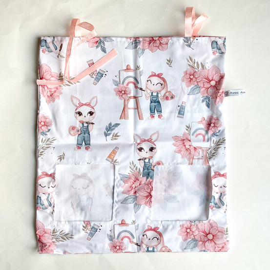 Sac à foin artisanal - lapin peintre