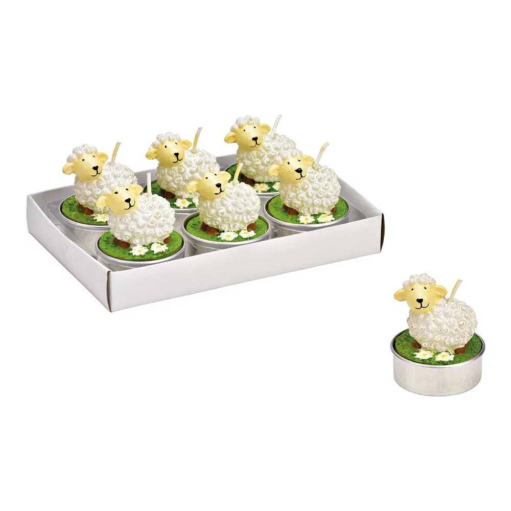 Bougies chauffe-plat poulet en cire set de 6