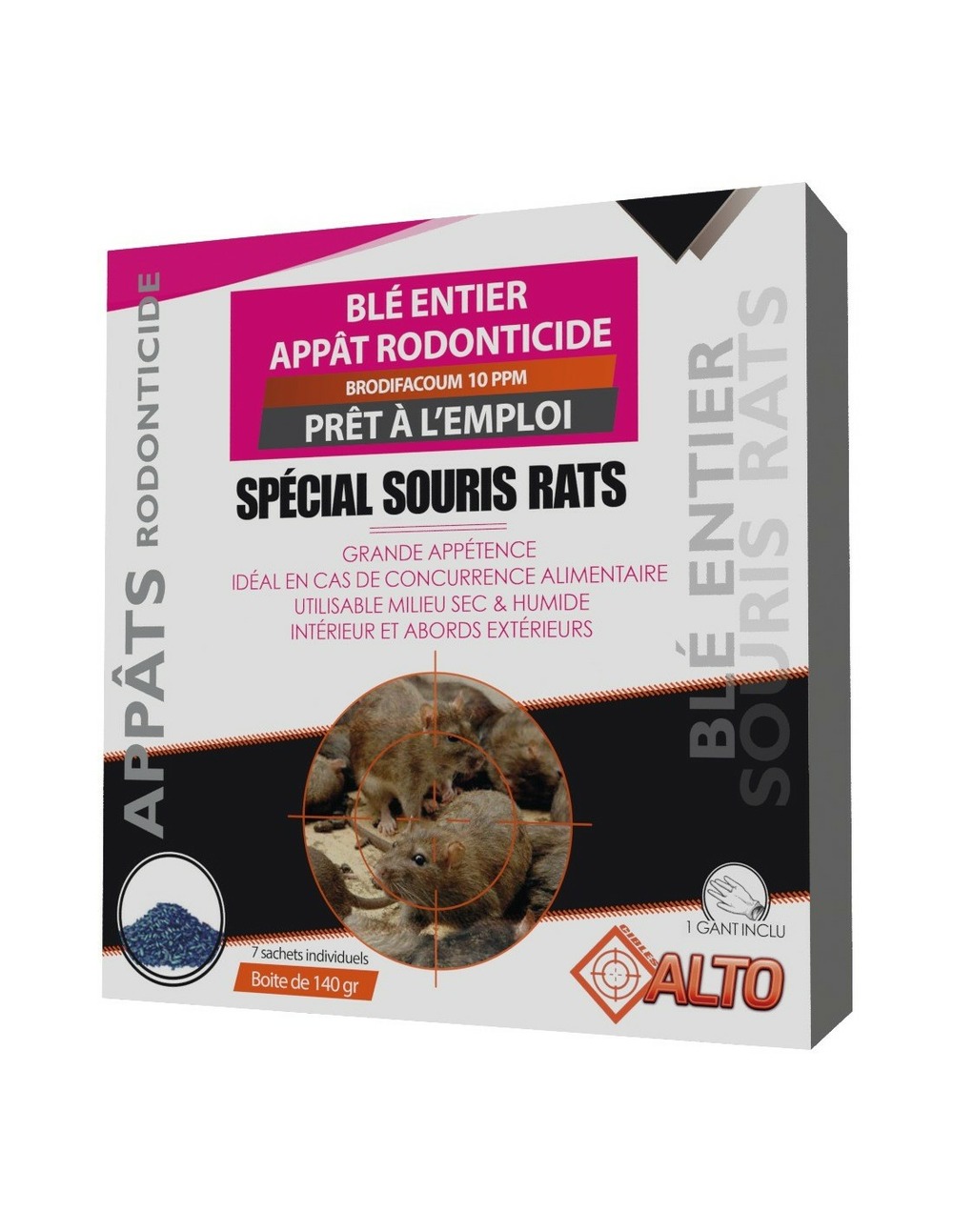 Raticid brodifacoum 10ppm 140g