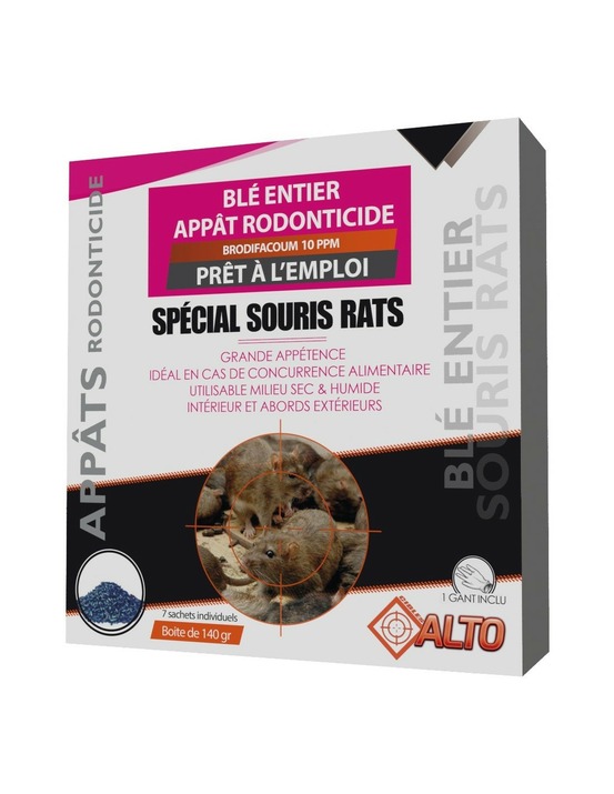 Raticid brodifacoum 10ppm 140g