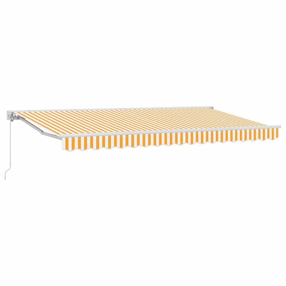 Cadre d'auvent jaune et blanc 400 x 200 cm