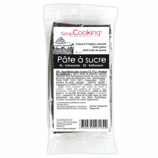 Pâte à sucre noire 200 g