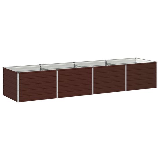 Jardin surélevé marron 320 x 80 x 55 cm acier laminé à froid