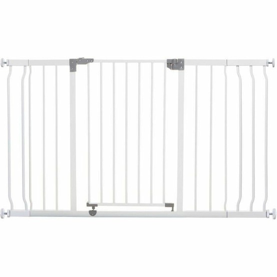 Barrière de sécurité 1 barrière + 2 extensions - 126-132,5 cm - blanc