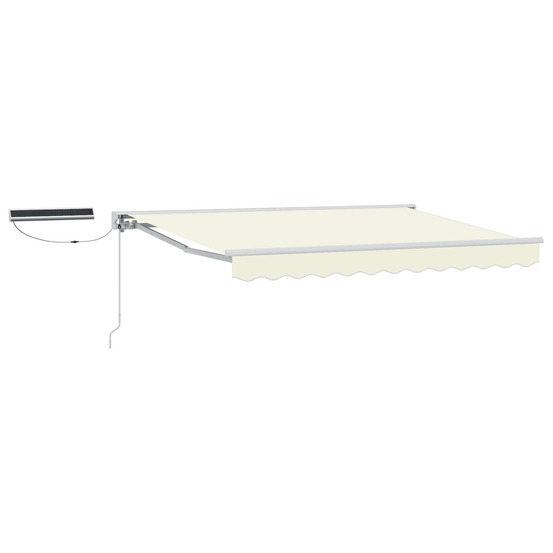 Auvent rétractable électrique crème et blanc 3 x 2,5 m