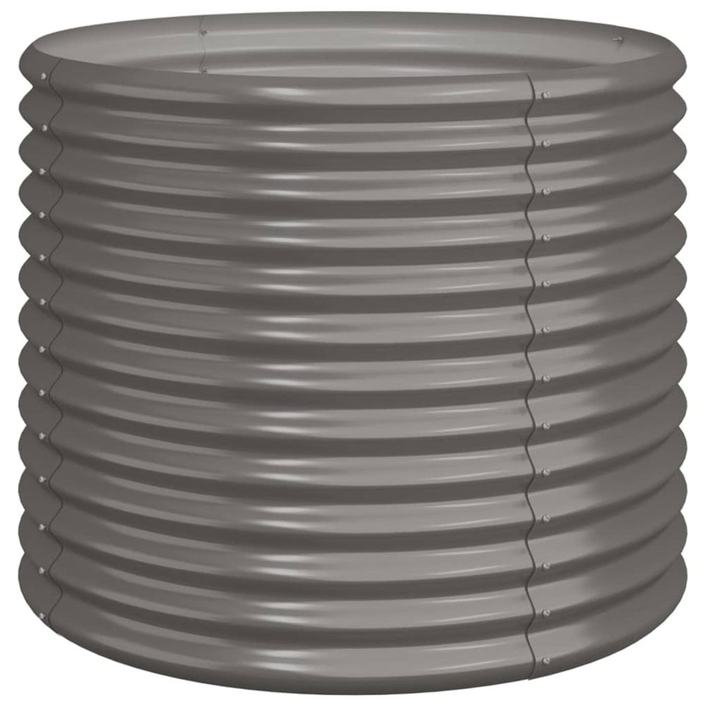 Jardinière d'extérieur de jardin acier galvanisé 80x80x68 cm gris