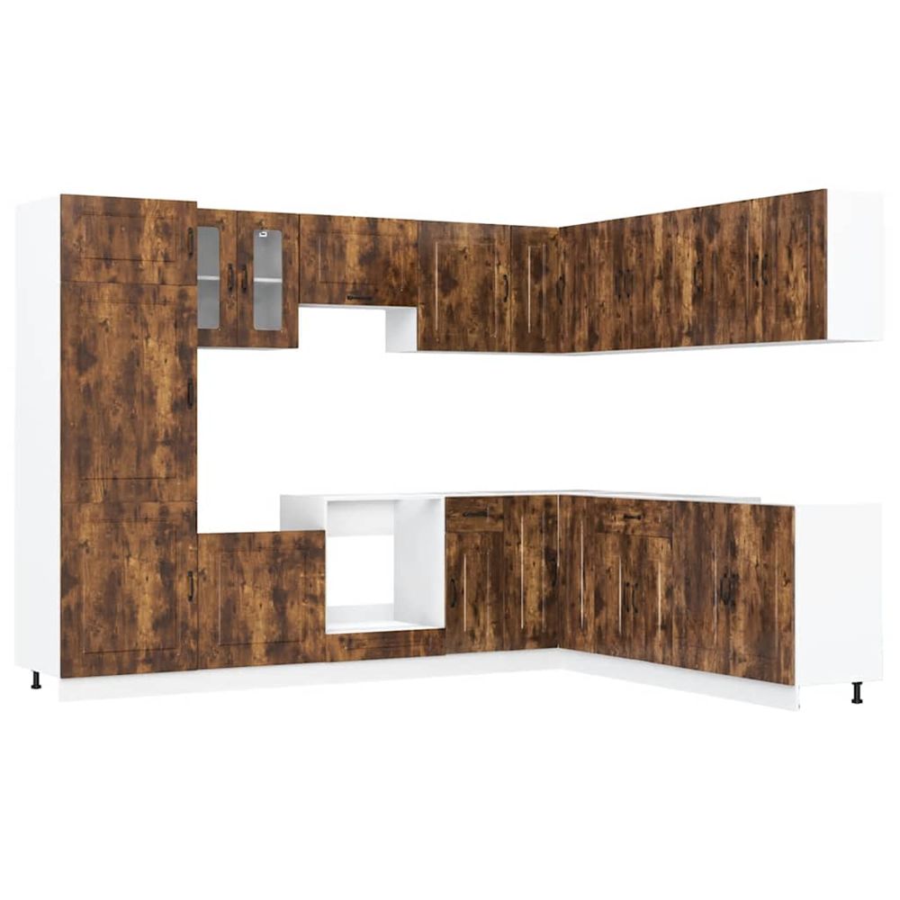 Ensemble d'armoires de cuisine 14 pcs kalmar bois d'ingénierie