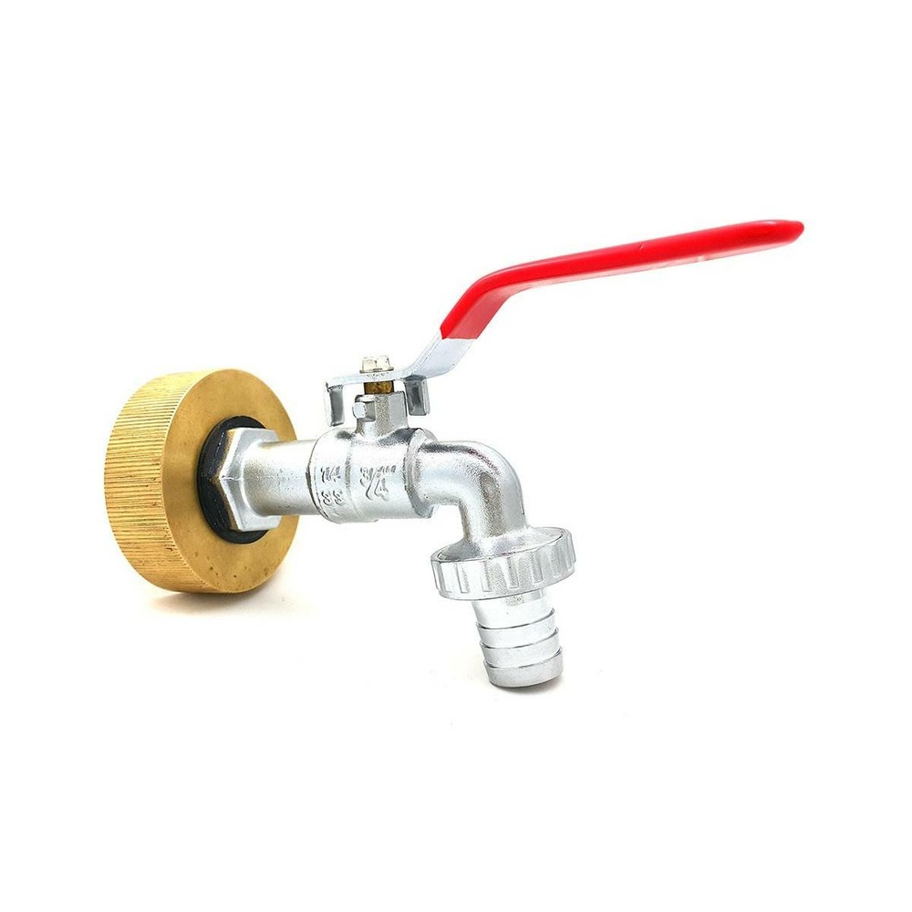 Raccord femelle s60x6 laiton - robinet laiton chromé 1 pouce