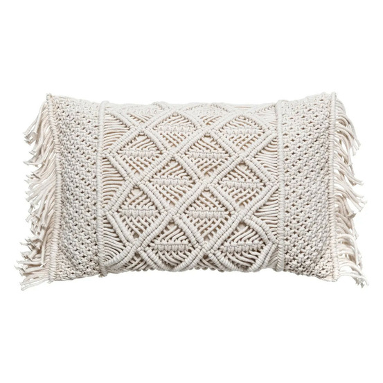 Coussin déco macramé