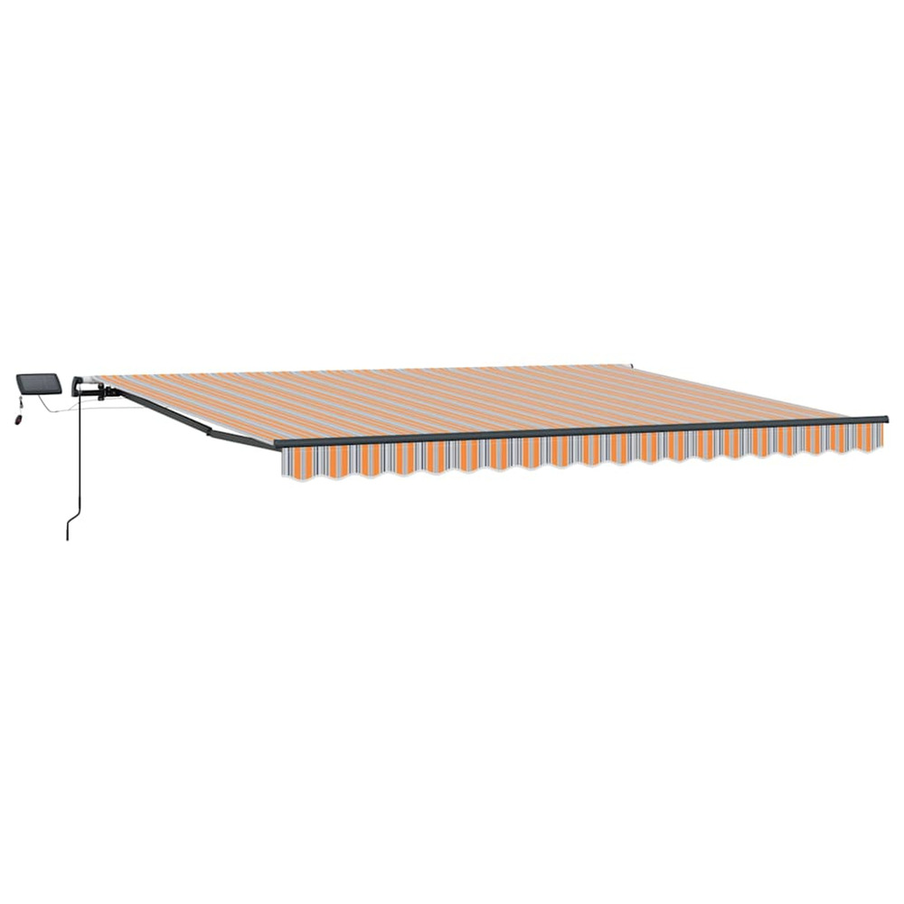 Auvent rétractable multicolore 400 × 350 cm tissu et aluminium