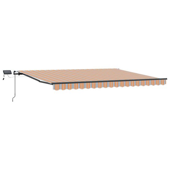Auvent rétractable multicolore 400 × 350 cm tissu et aluminium