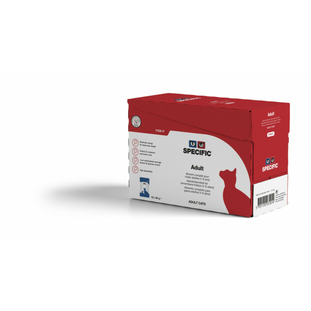 Sachet de pâtée chat fxw-p adult - specific 12*85 g