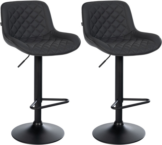 Lot de 2 tabourets de bar kasson simili cuir
