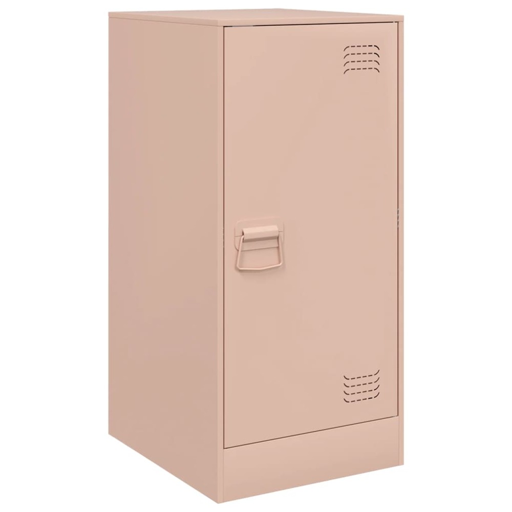 Buffet bahut commode armoire meuble de rangement organisateur cuisine salle de séjour salon 34,5 x 39 x 73 cm acier rose 02_0