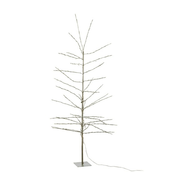 Sapin dénudé avec led en métal blanc 90x90x200 cm h200