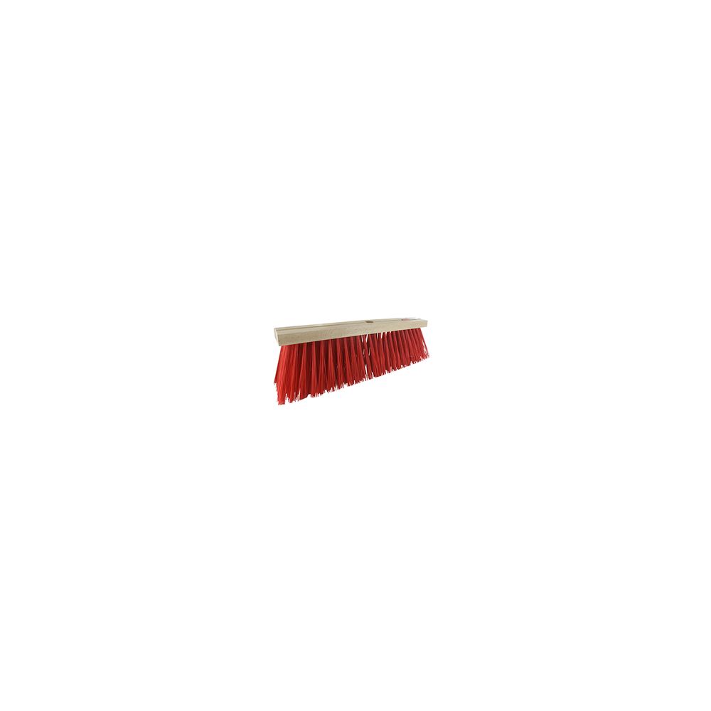 Brosse pour balais de rue en fibre artificielle rouge. Largeur 40 cm. Ø 23 mm. -pl