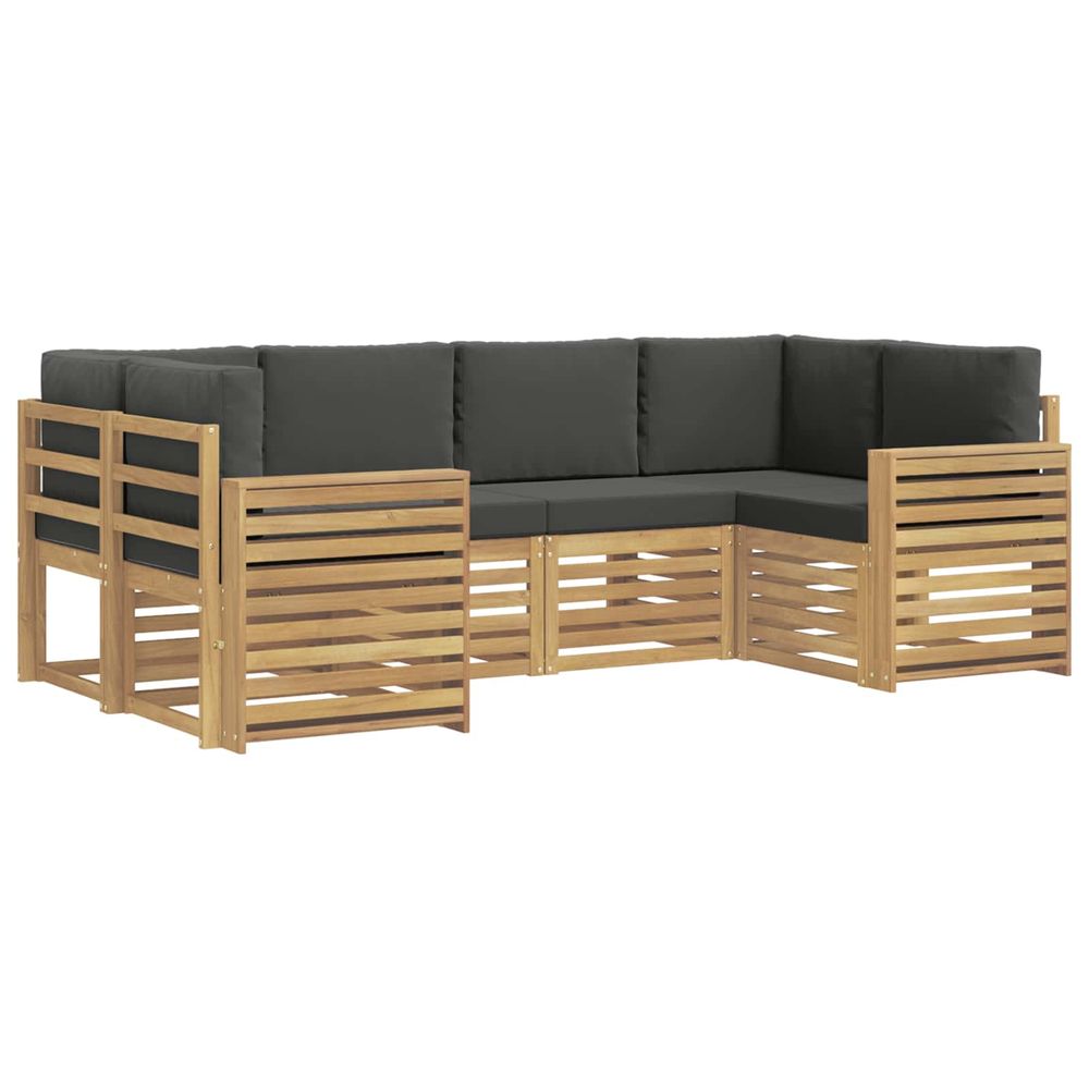 Ensemble de canapés d'extérieur 6 pc blanc et anthracite