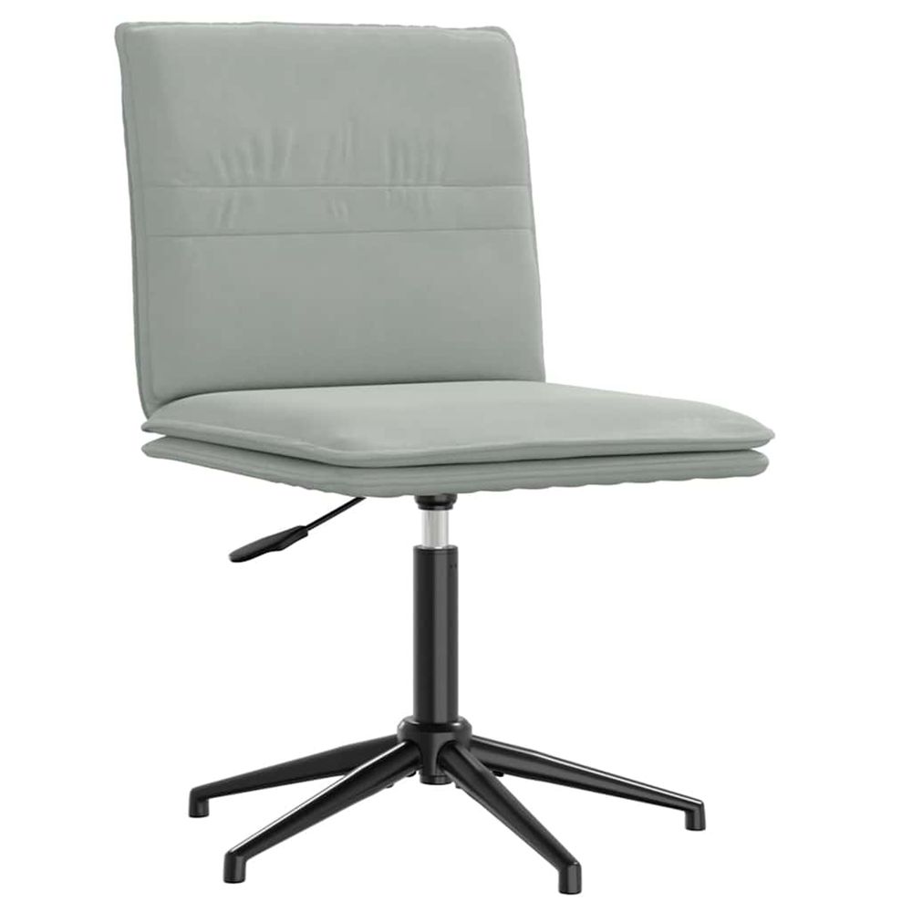 Chaise à manger gris clair velours