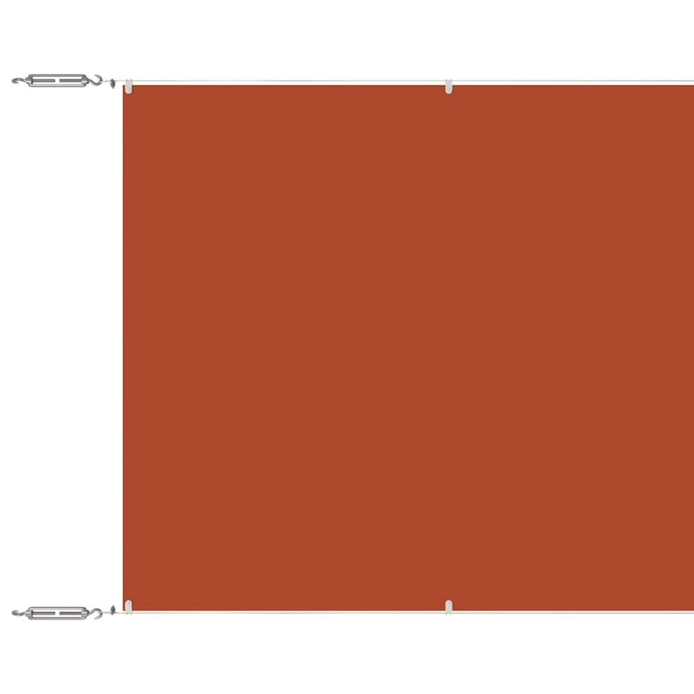 Auvent vertical terre cuite 140x800 cm tissu oxford