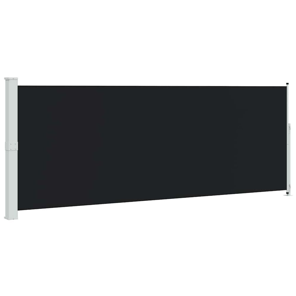 Auvent latéral rétractable de patio 180x500 cm noir
