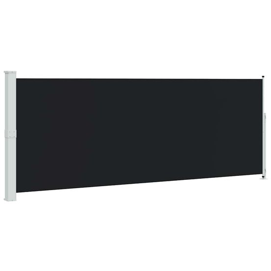 Auvent latéral rétractable de patio 180x514 cm noir