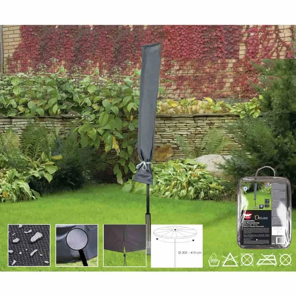 Housse de protection parasol de jardin, deluxe, ø200-410 cm, imperméable