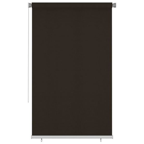 Store roulant d'extérieur 140x230 cm marron pehd