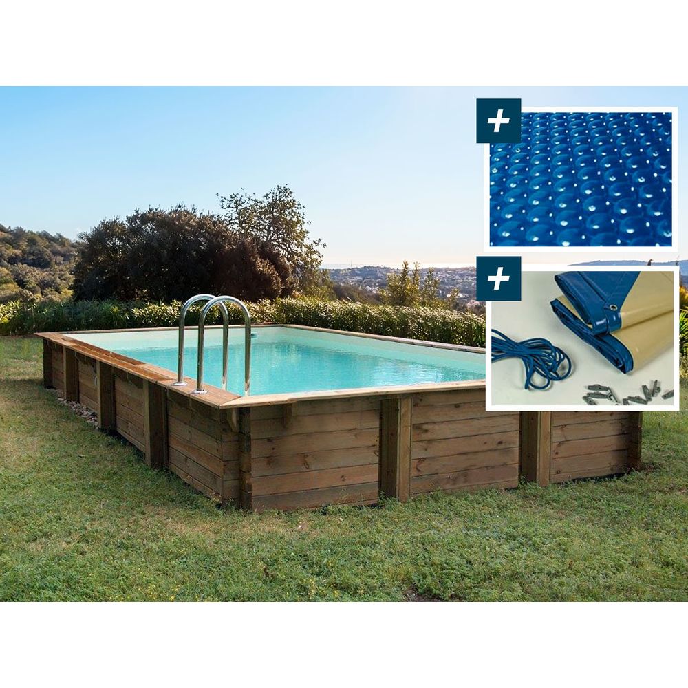 Piscine bois en kit rectangle 