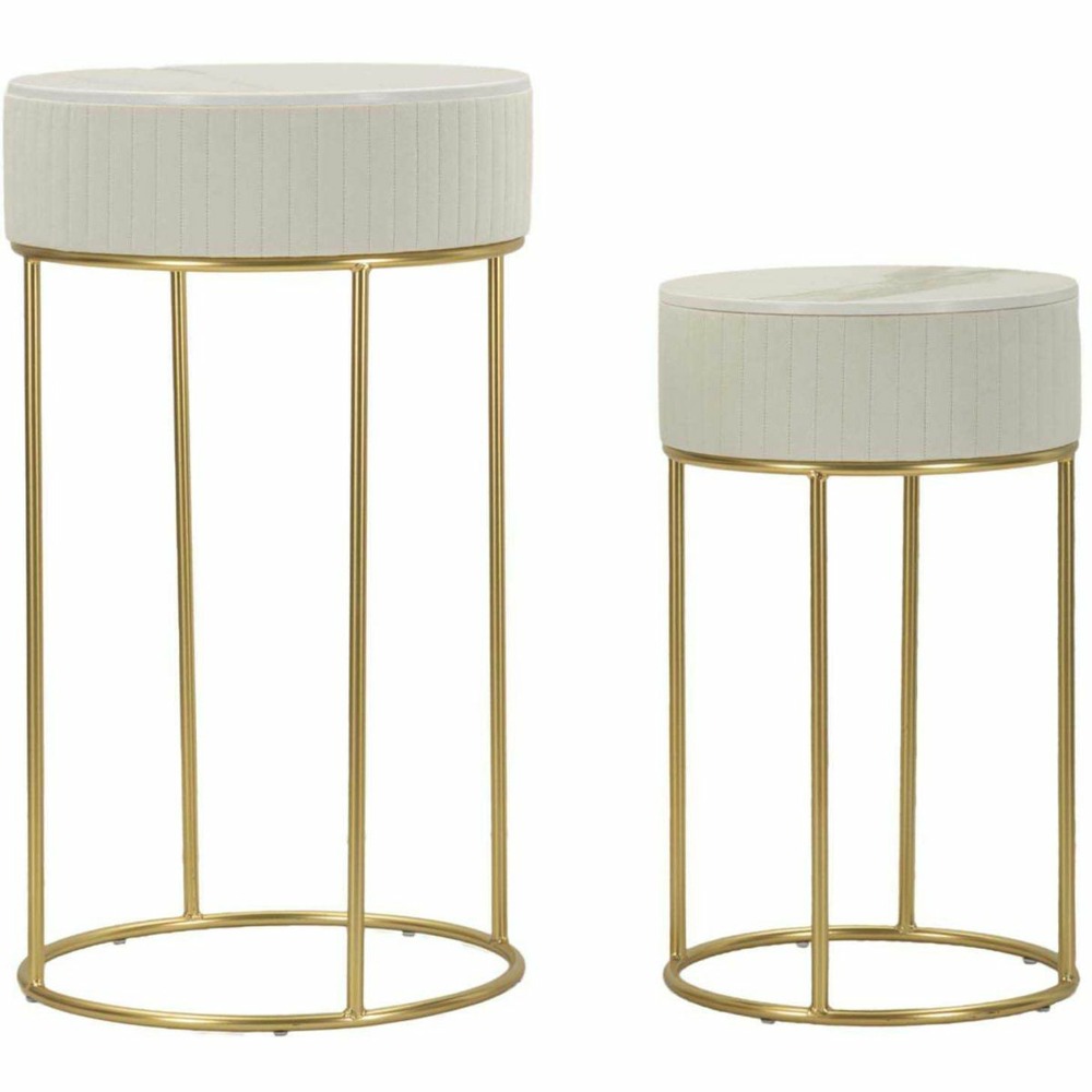 Set de 2 tables d'appoints en mdf et métal wedding
