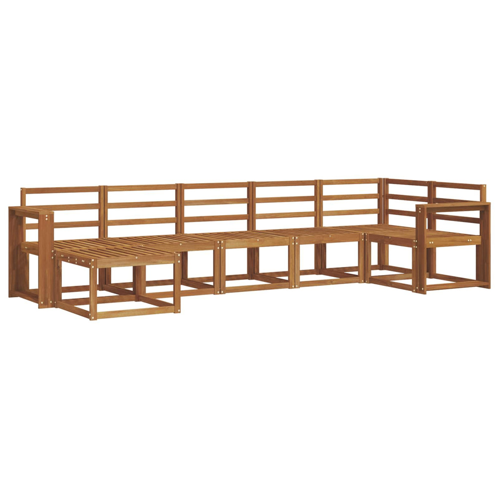 Ensemble de canapés d'extérieur 7 pcs naturel