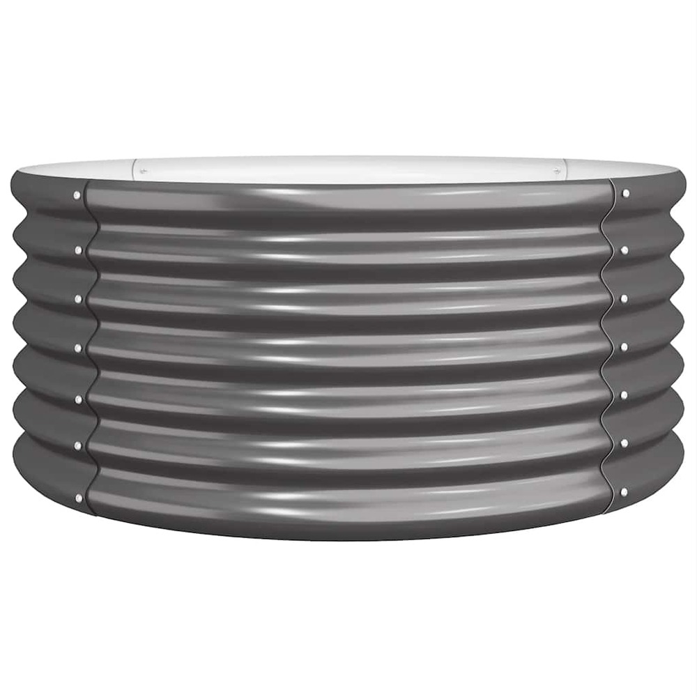 Jardinière acier galvanisé 80x80x36 cm anthracite