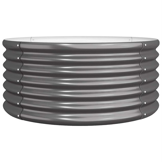 Jardinière acier galvanisé 80x80x36 cm anthracite