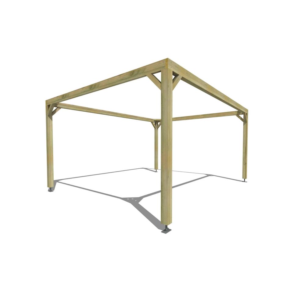 Pergola bois • 5m x 4m • indépendante • cadre simple • livraison comprise